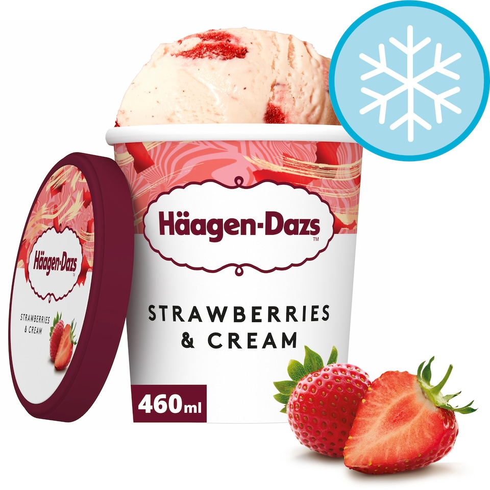 image 1 of Haagen-Dazs Ice Cream - Strawberries & Cream 460ml