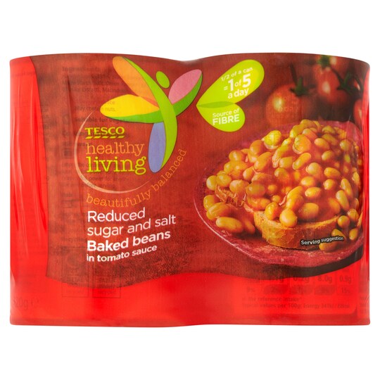 Tesco Healthy Livingbaked Beans In Tomato Sauce 4X420g Tesco Groceries
