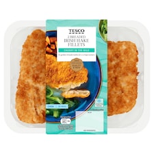 Tesco Brded Irish Hake Fillets 300G
