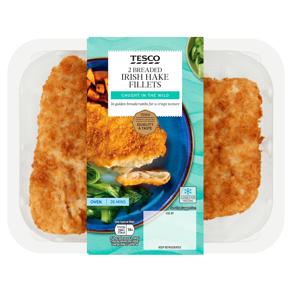 Tesco Brded Irish Hake Fillets 300G
