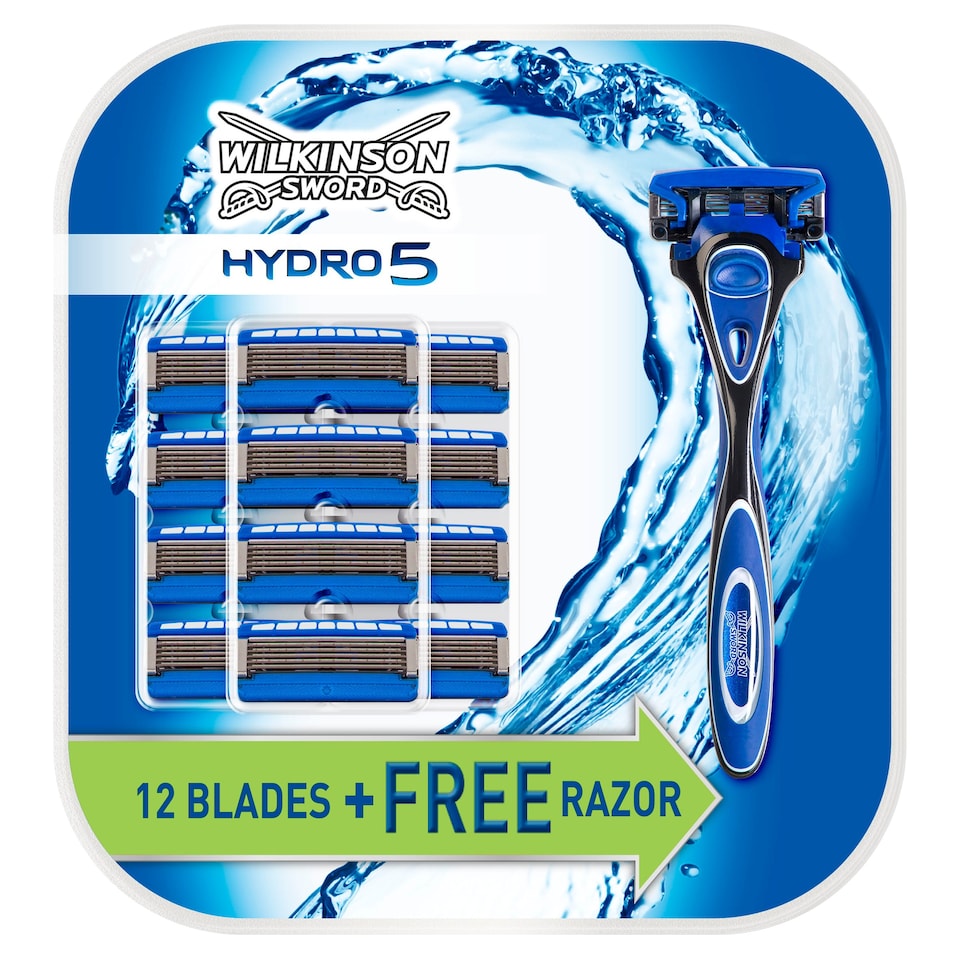 Wilkinson Sword Hydro 5 Razor+ 12 Blade Pack