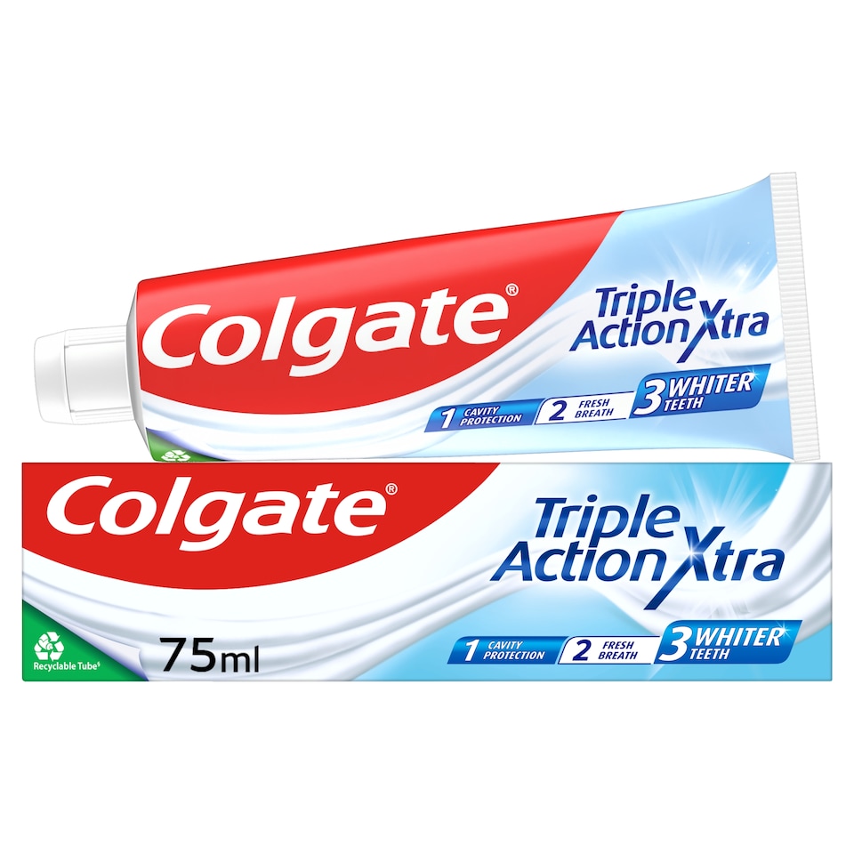 image 1 of Colgate Triple Action Xtra White Toothpaste 75ml