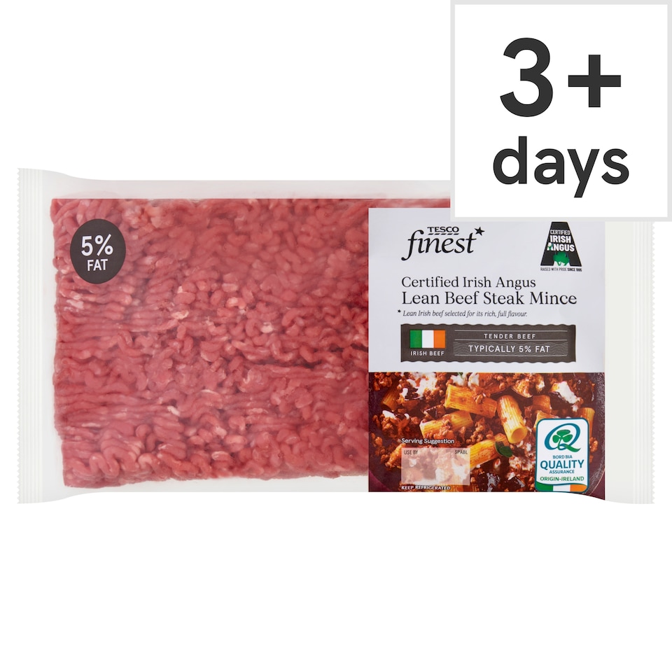 Tesco Finest Certified Irish Angus Lean Beef Steak Mince 750g
