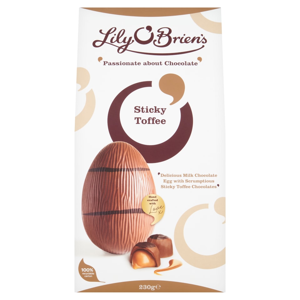 Lily O'Brien's Sticky Toffee Pouch Easter Egg 230G