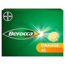 Berocca Orange Effervescent Vitamin Energy Tablets 45s