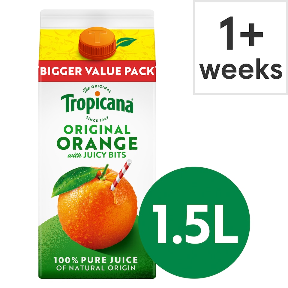 Tropicana Original Orange Fruit Juice With Bits 1.5L