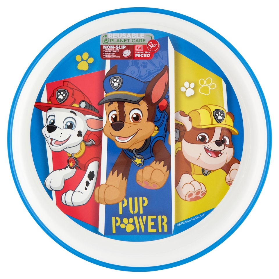 Stor Paw Patrol Pup Power Non Slip Bicolor Premium Plate