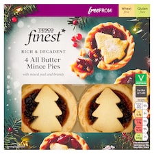 Tesco Finest Free From All Butter Mince Pies 4 Pack 200g