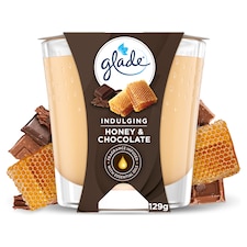 Glade Scented Candle Air Freshener Honey & Chocolate 129g