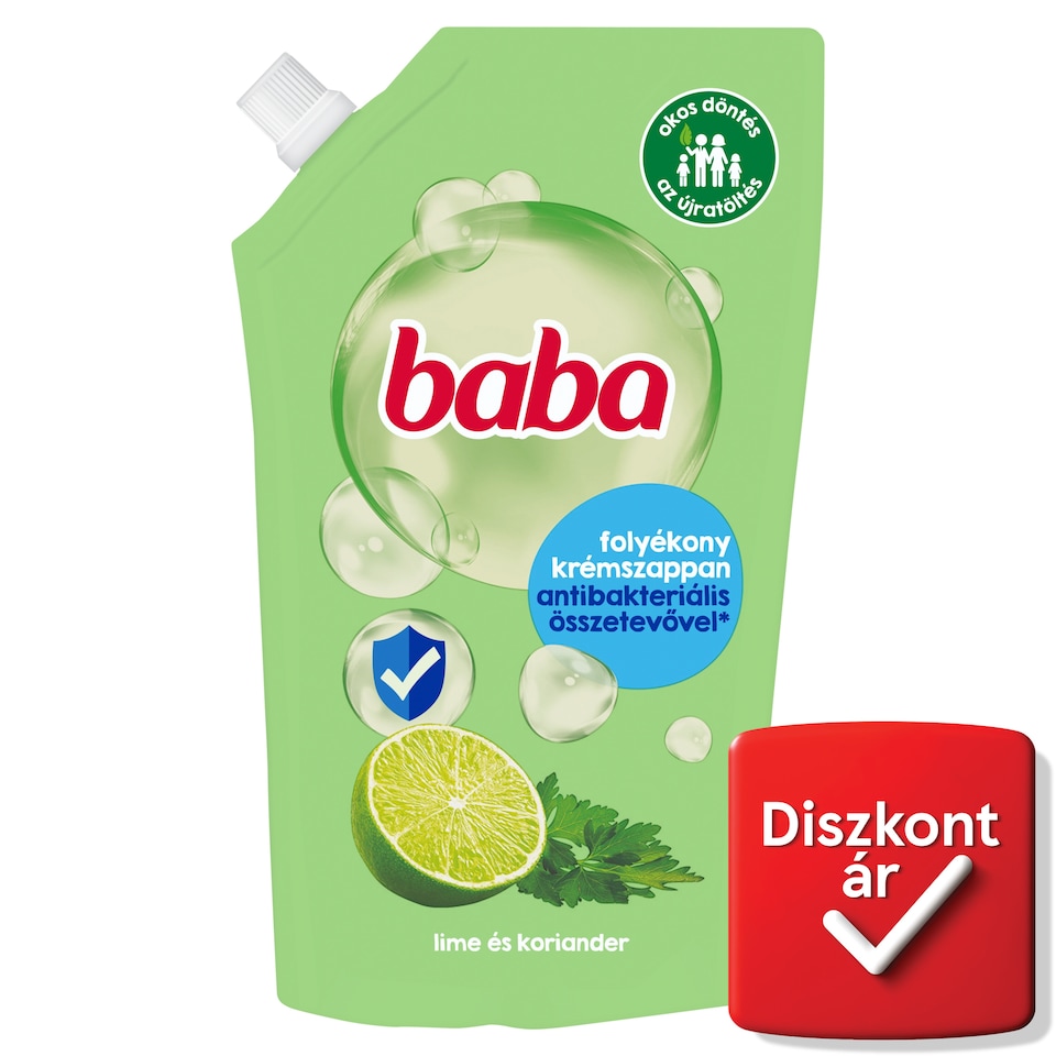 Baba folyékony krémszappan utántöltő antibakteriális összetevővel 500 ml 