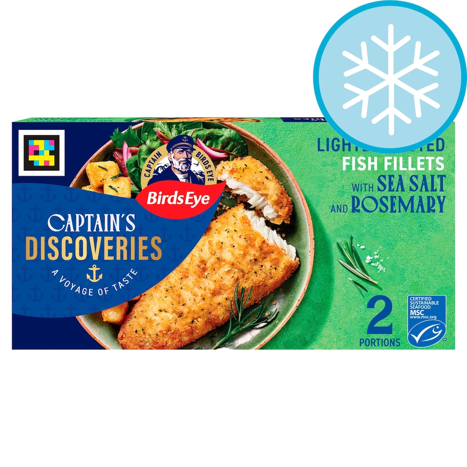 image 1 of Birds Eye Captain's Discoveries Lightly Dusted Fish Fillets with Sea Salt & Rosemary 280g