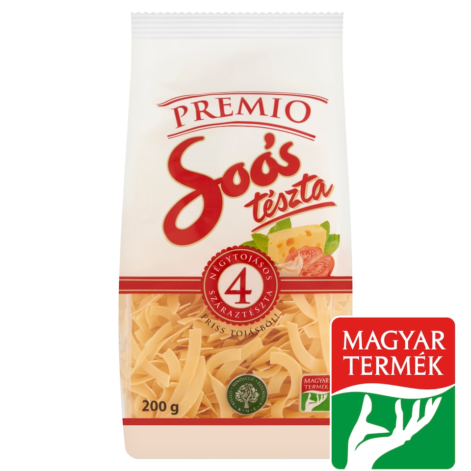 Soós Premio rövidmetélt négytojásos száraztészta 200 g
