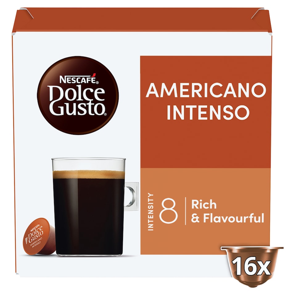 image 1 of Nescafe Dolce Gusto Americano Intenso Coffee Pods x16 132.8g