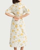 image 3 of F&F Floral Collared Midi Dress in Multi White