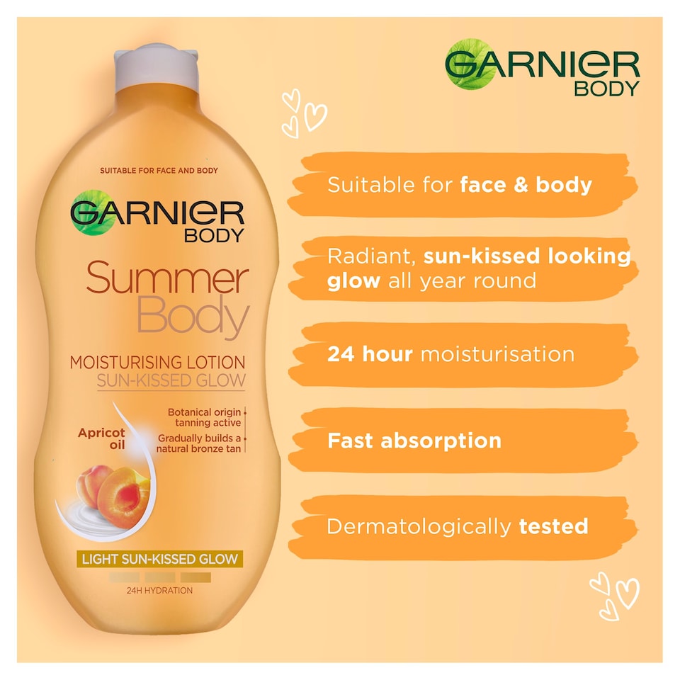 image 1 of Garnier Body Light Gradual Tan Moisturiser 400Ml