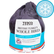 Tesco Frozen Large Basted Whole Turkey Bird 5.3-6.9Kg