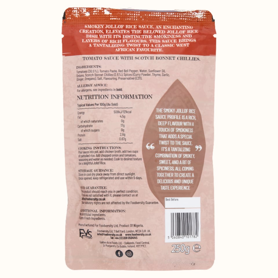 image 1 of D-One Jollof Rice Sauce Smokey 250g