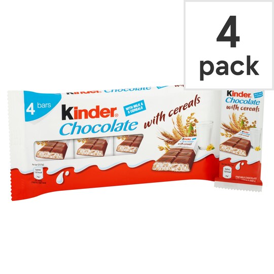 Kinder Chocolate Cereal 4 pack 94g Tesco Groceries
