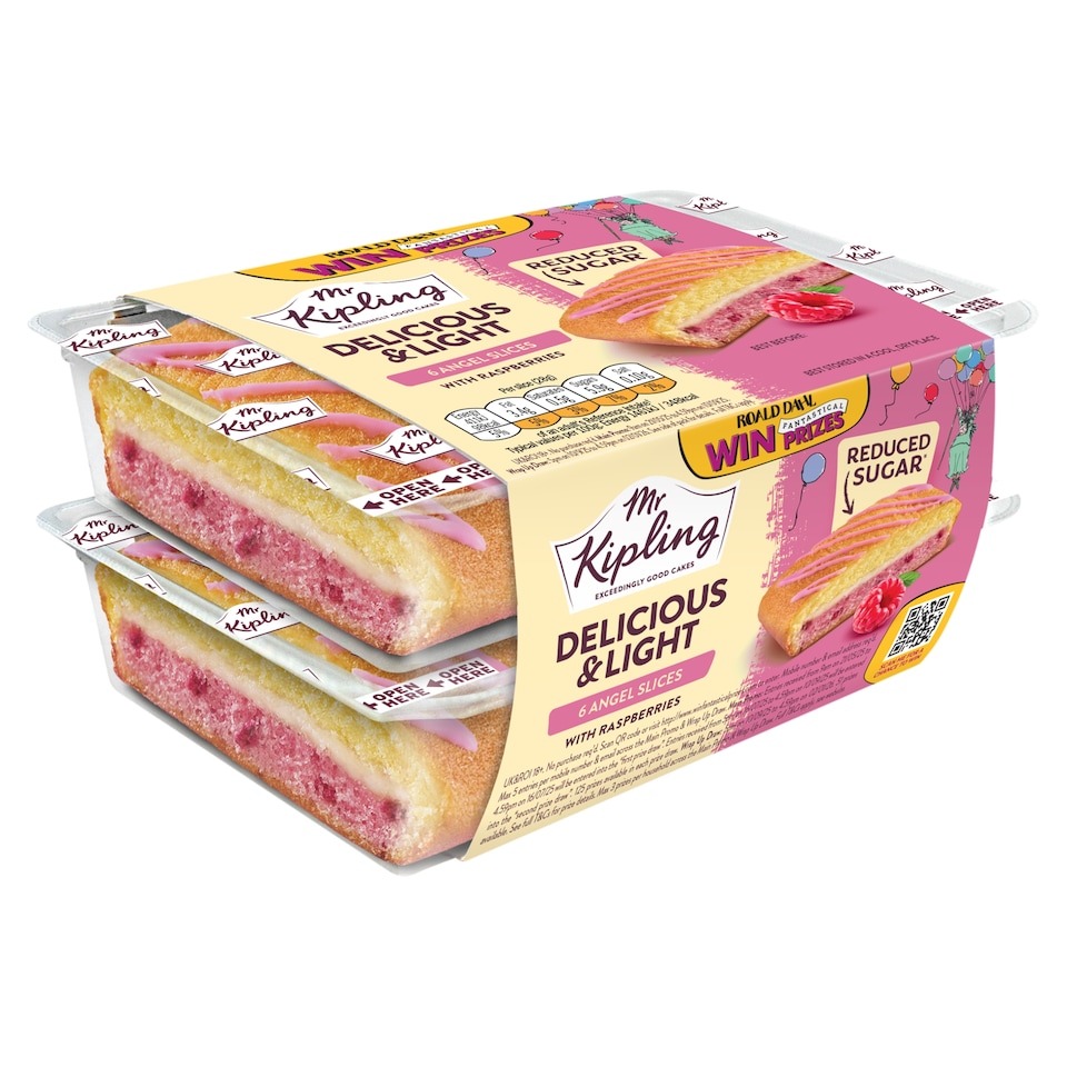 image 1 of Mr Kipling Angel Slices Raspberry Cake 6 Pack
