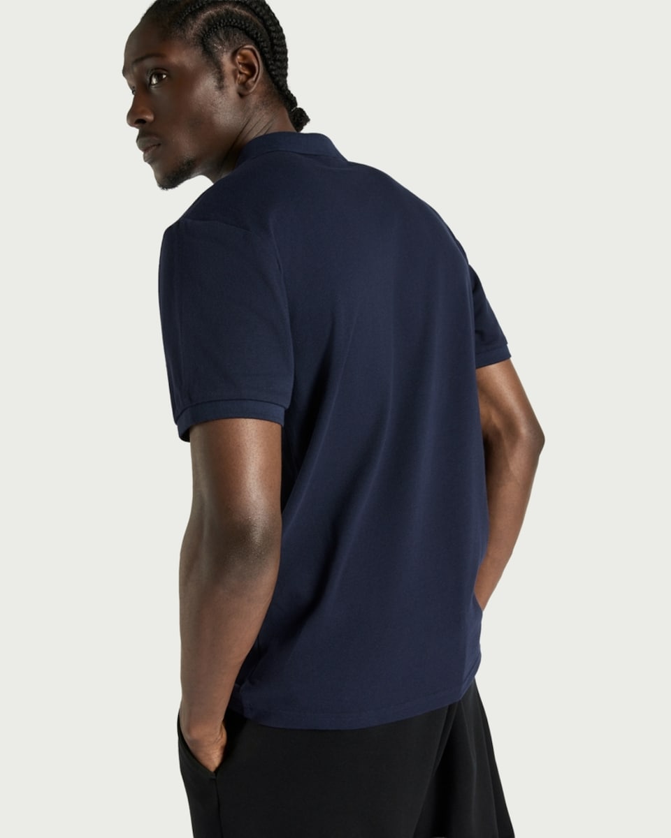 image 1 of England Cotton Rich Three Lions Crest Polo Shirt in Navy