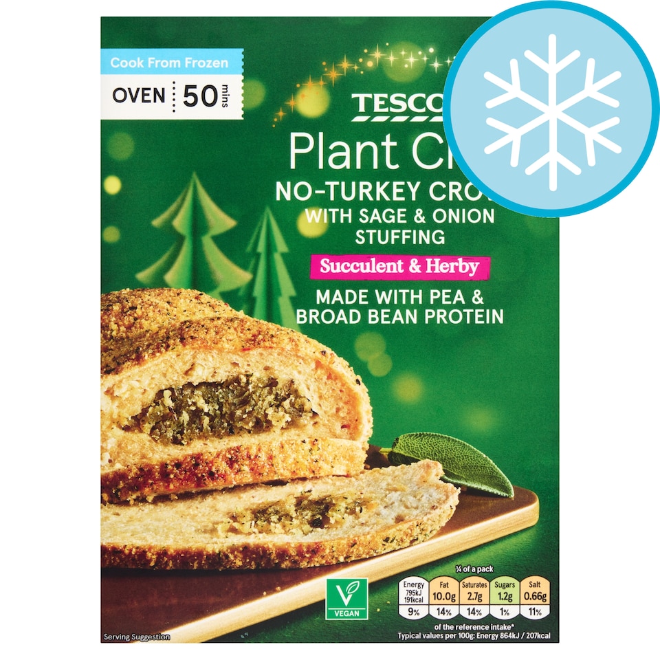 Tesco Plant Chef No-Turkey Crown with Sage & Onion Stuffing 400g