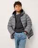 image 2 of F&F Boys Lightweight Padded Hooded Jacket in Grey