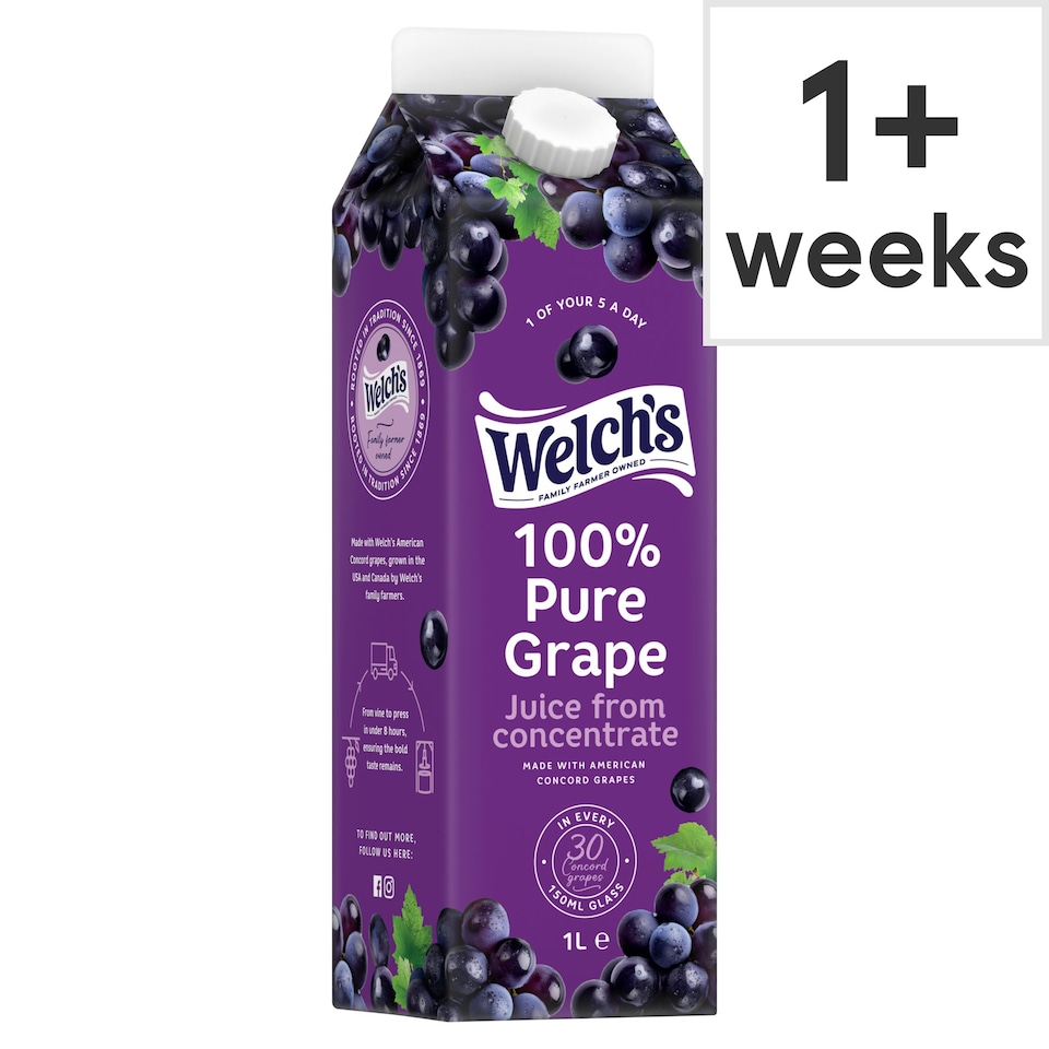 Welch's 100% Pure Purple Grape Juice 1 Litre