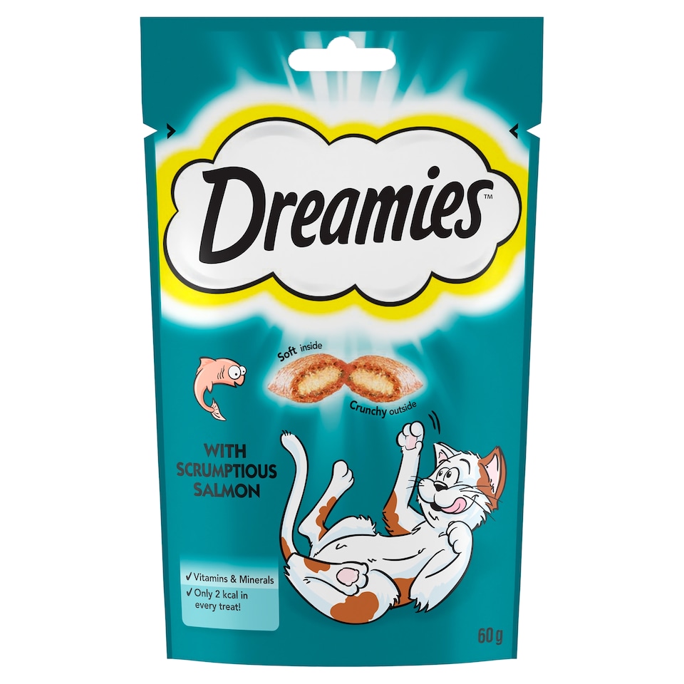 Dreamies Cat Treat Biscuits with Salmon 60g