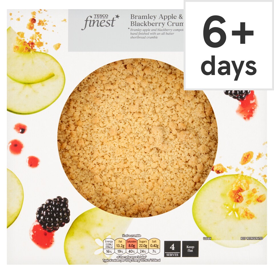 Tesco Finest Bramley Apple & Blackberry Crumble 500g