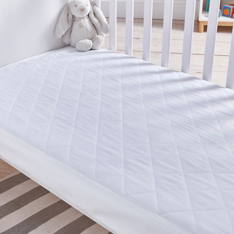 image 1 of Silent Night Quilted Cotbed Protector