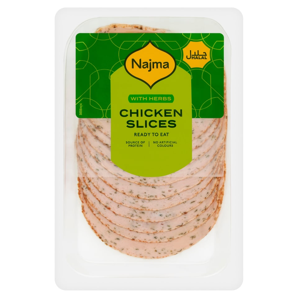 Najma Halal Chicken Slices With Herbs 150g