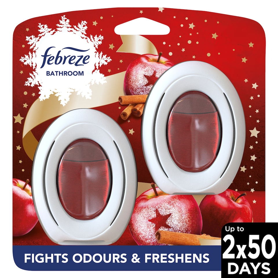image 1 of Febreze Bathroom Spiced Apple Air Freshener 2X7.5Ml