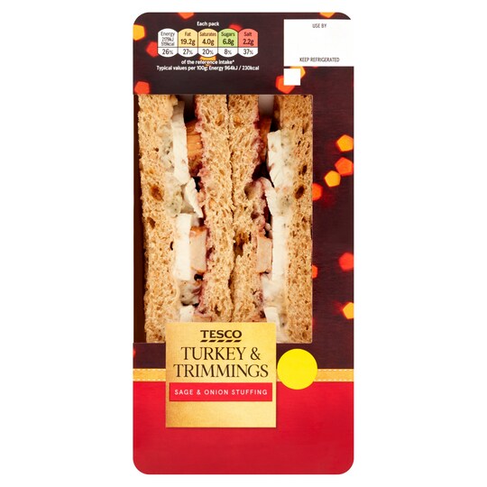 Tesco Turkey & Trimmings Sandwich Tesco Groceries