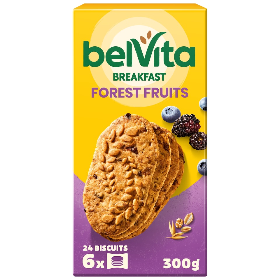 Belvita Erdei Gyümölcsös, Gabonás Keksz 6 X 50 G (300 G)