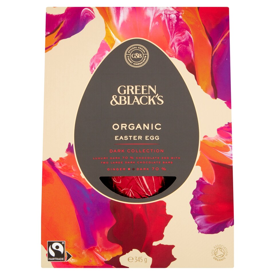 Green & Black's Dark Chocolate Large Shell Egg 345G