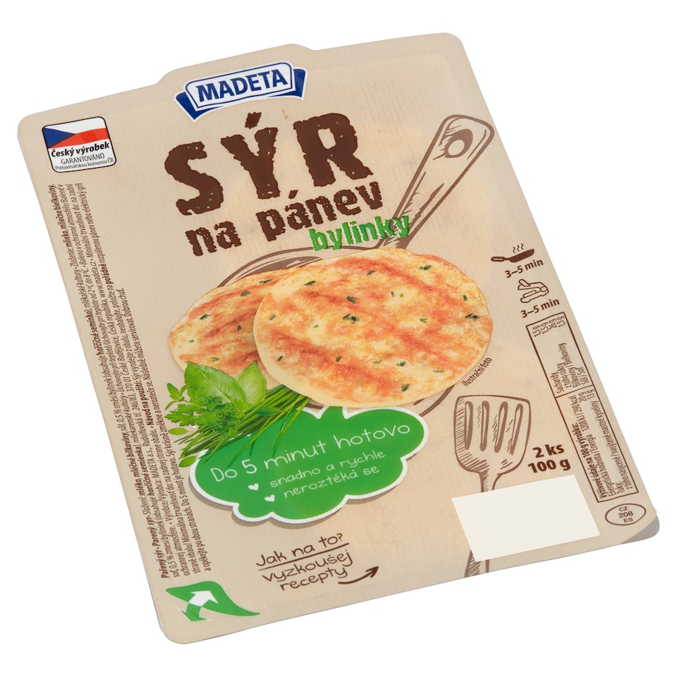 Obrázek 1 pro produkt Madeta Sýr na pánev bylinky 2 ks 100g
