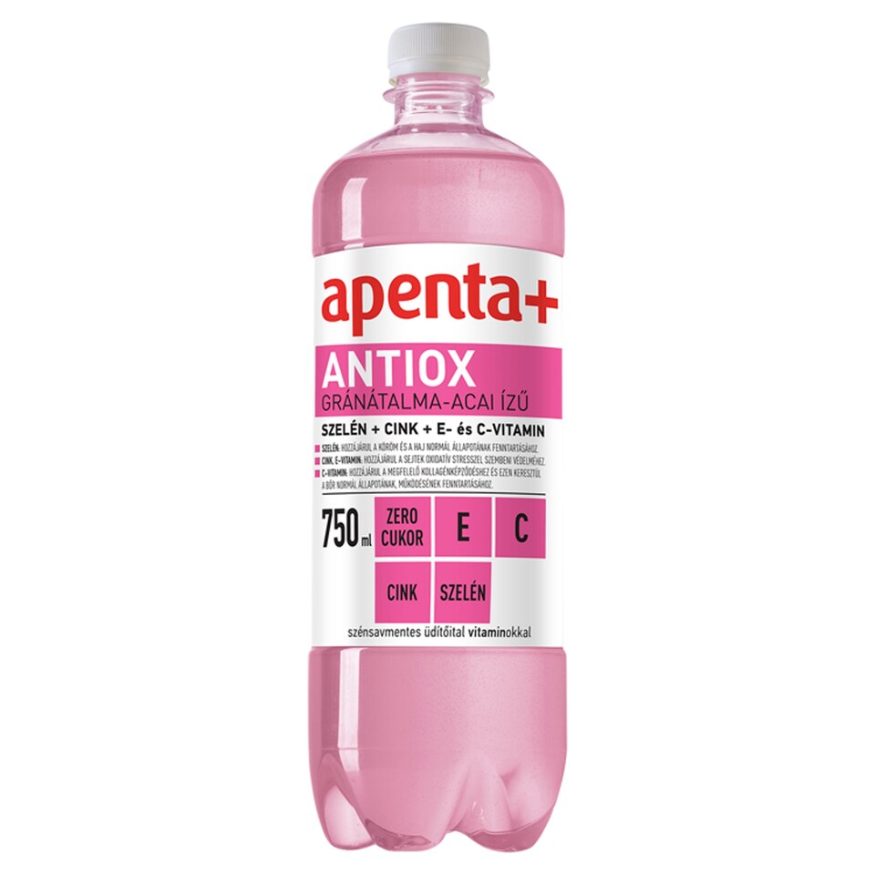 Apenta+ Antiox Pomegranate-Acai Flavoured Non-Carbonated Low-Energy Drink with Vitamins 750 ml