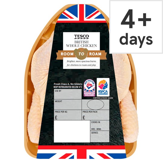 Tesco Room To Roam British Whole Chicken Tesco Groceries