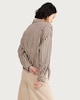 image 3 of F&F Stripe Tie Front Shirt in Neutral