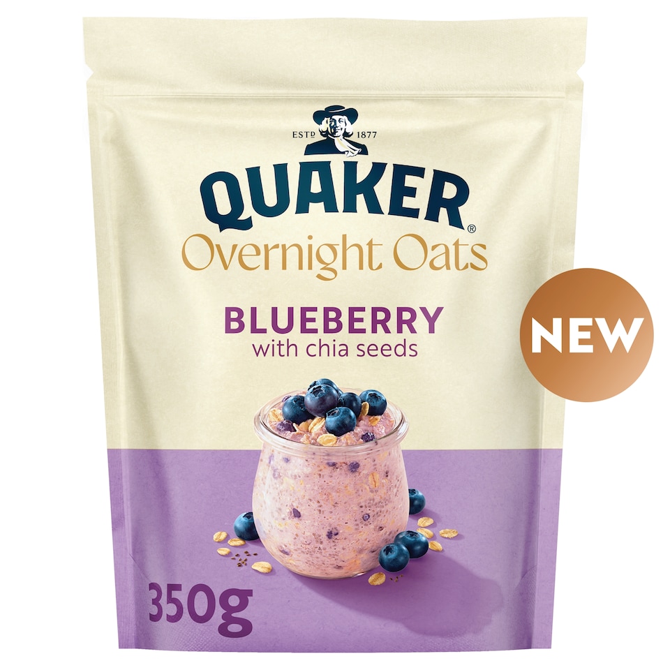 image 1 of Quaker Blueberry Overnight Oats 350g