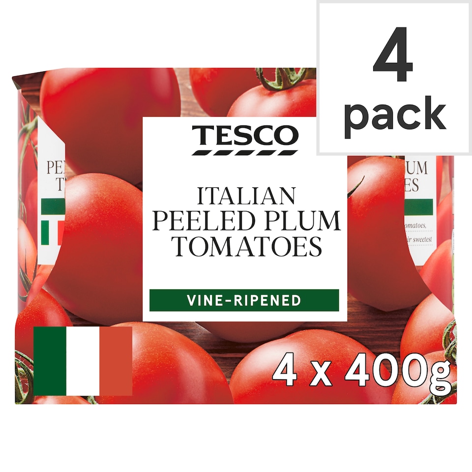 Tesco Peeled Plum Tomatoes 4X400g