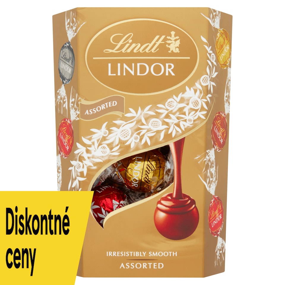 obrázok 1 z Lindt Lindor Zmes mliečnej, bielej a extra horkej čokolády s jemnou krémovou náplňou 200 g