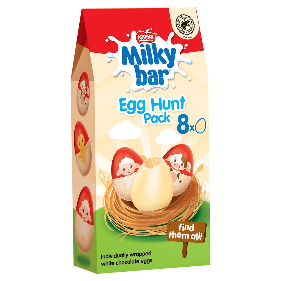image 1 of Milkybar 8 Chocolate Egg Hunt Pack 120G