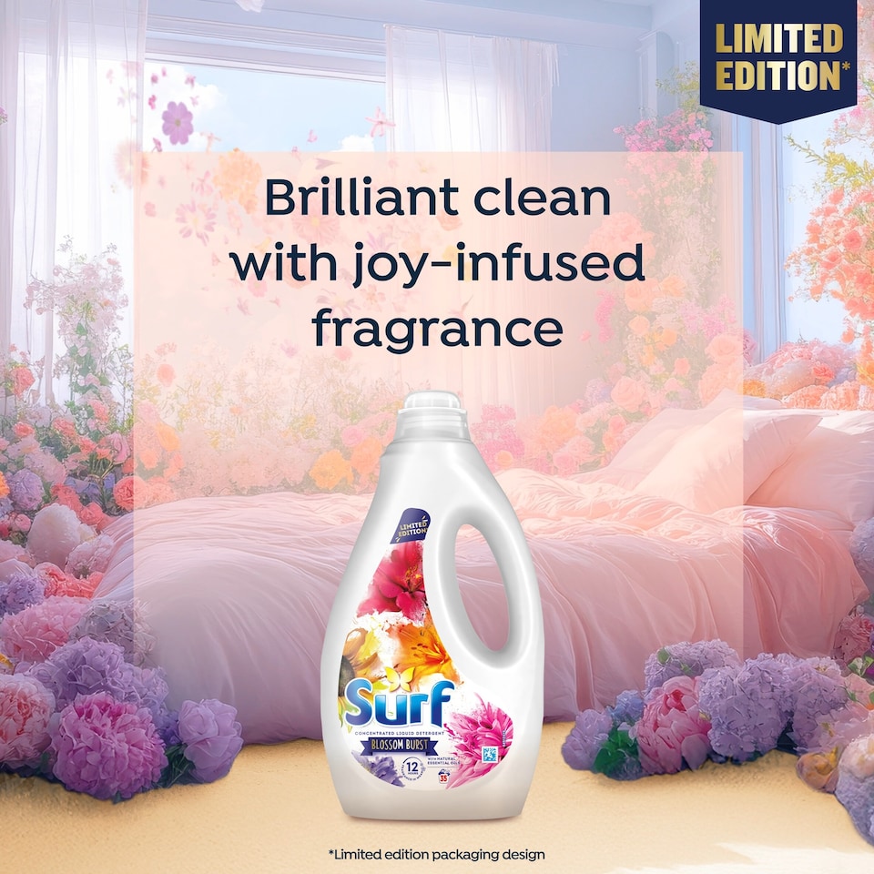 image 1 of Surf Blossom Burst Liquid Laundry Detergent 35 Washes 945ml