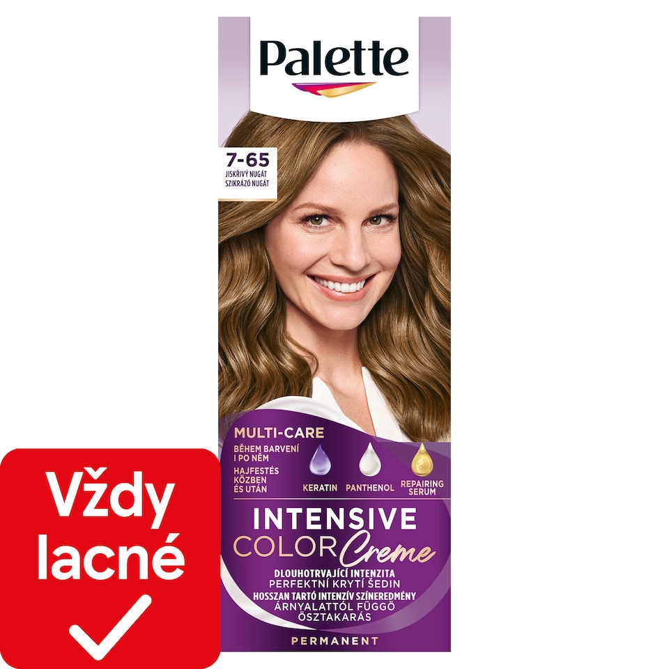 obrázok 1 z Palette Intensive Color Creme farba na vlasy Trblietavý nugát 7-65