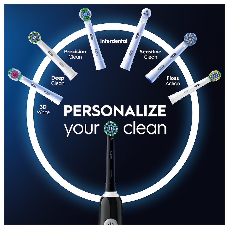 image 1 of Oral-B Pro 1 C/Actn Electric Toothbrush Black