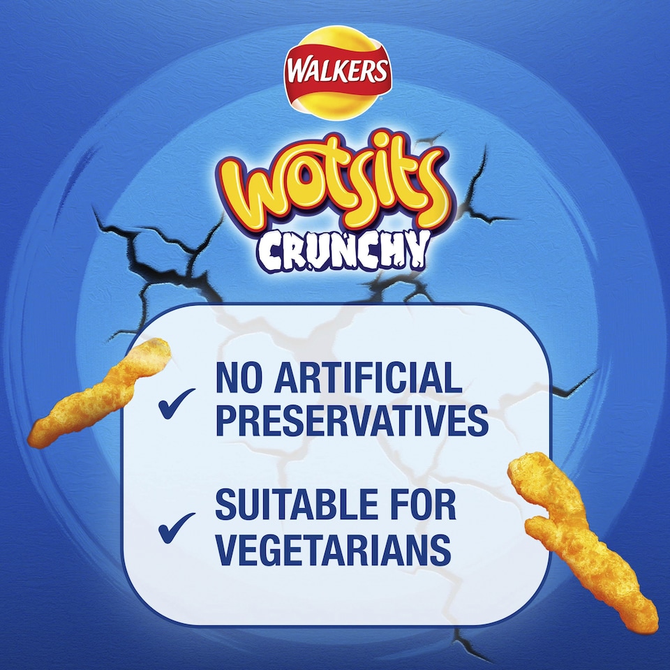 image 1 of Walkers Wotsits Crunchy Cheese Sharing Bag Crisps 140g