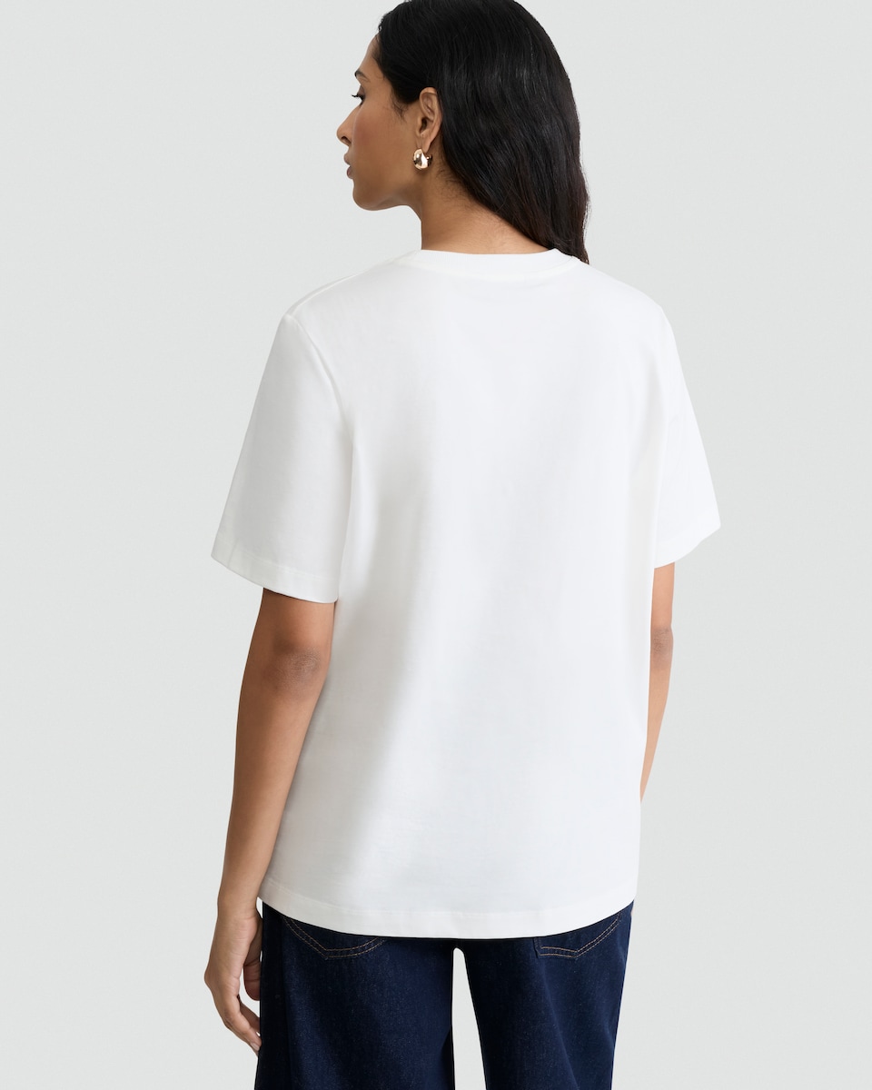 image 1 of F&F Pure Cotton Espresso Martini Print Oversized T-Shirt in Cream