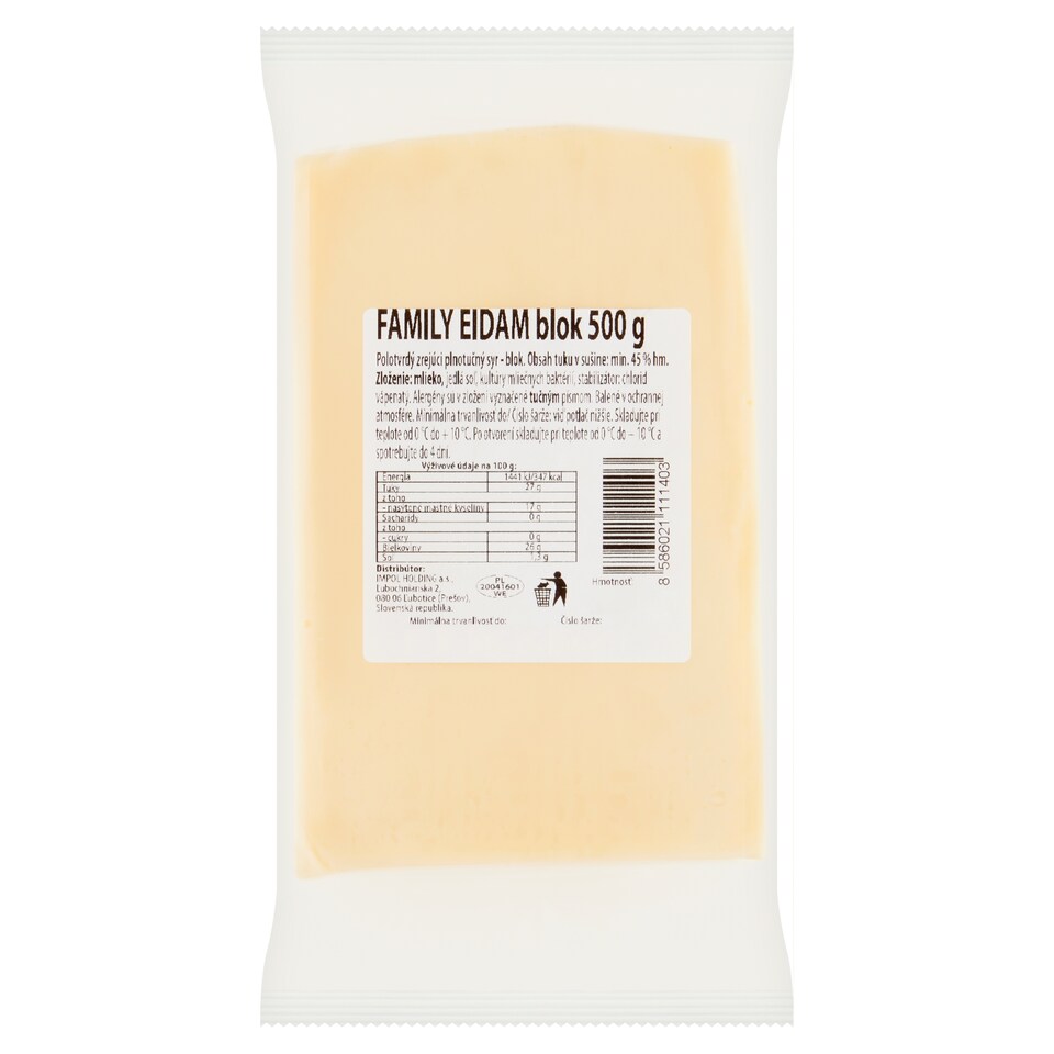 Family Eidam 45 % Cheese Block 500 g