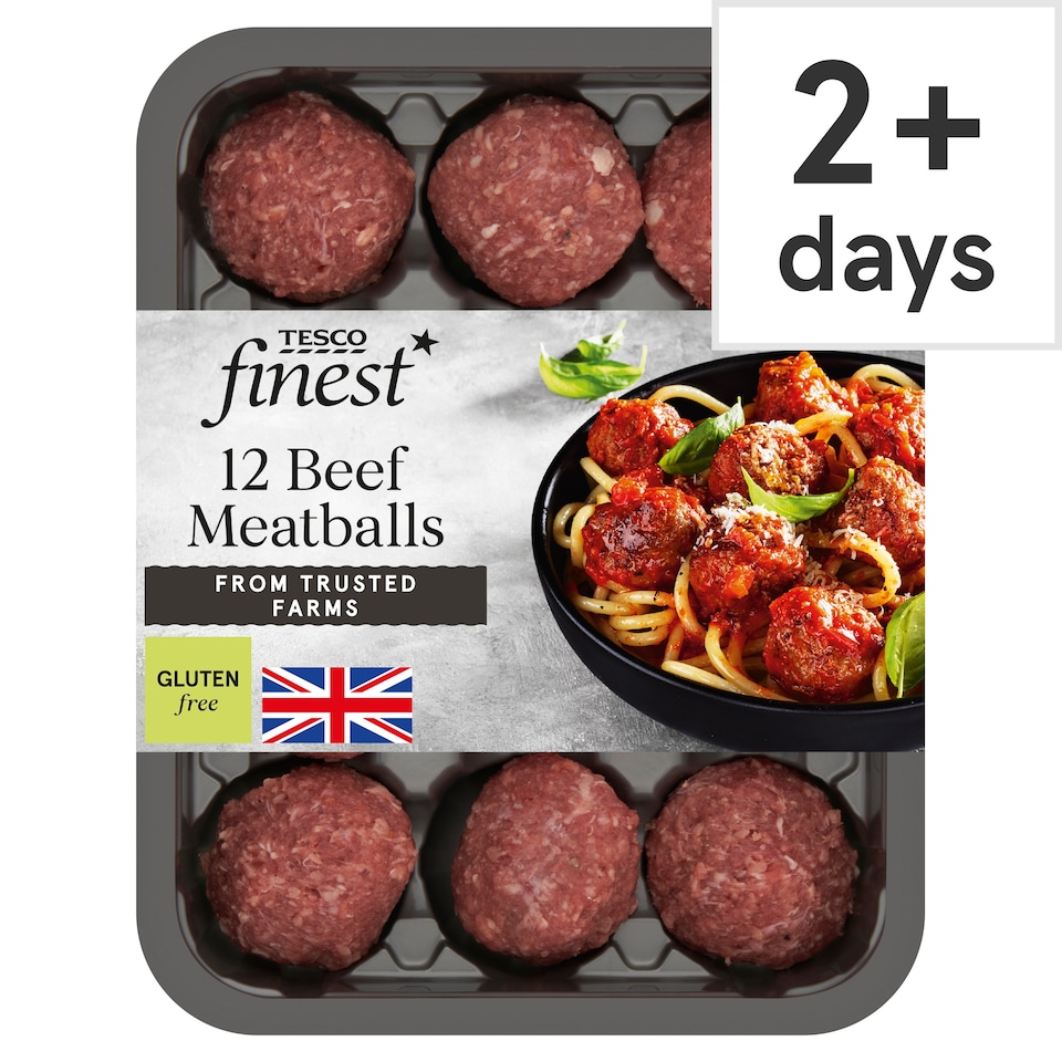Tesco Finest 12 Beef Meatballs 336g